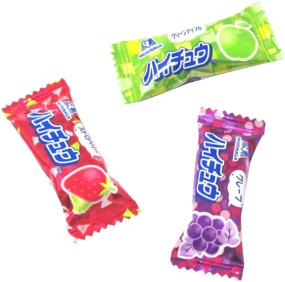Morinaga & Co., Ltd. High Chuu Large Capacity, Approx. 12.5 oz (344 g), Commercial Use, Share Pack, Party Pack, 3 Types, Green Apple, Strawberry, Grape, Soft Candy, Individual Packaging, Hi Chu