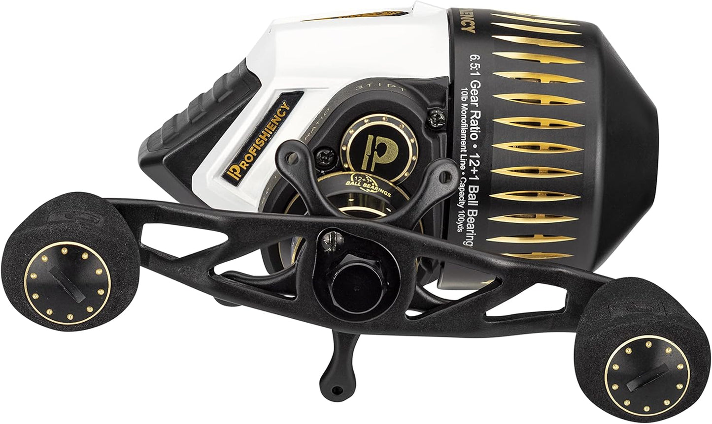 ProFISHiency Sniper High Speed Spincast Reel | 100 Yards Presspool 10,000lb Monofilament Line | 6:5:1 Gear Ratio | Heavy Duty Aluminum Cone and All Metal Gear | World's Fastest Spincast Reel