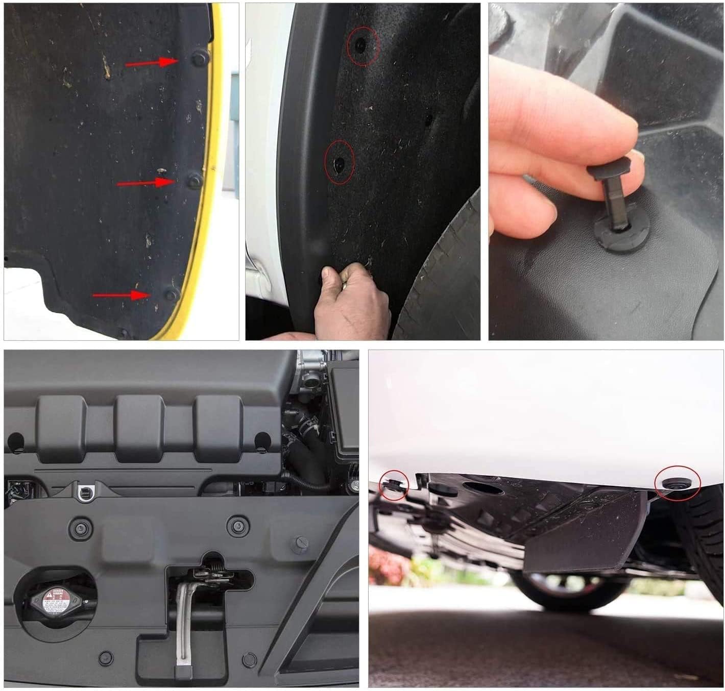 20pcs 8mm Hole Diameter Clip Auto Rivet Plastic Rivet Trim Clip Retaining Clip Fit Nissan Hole Rivet Fastener Mud Flaps Nylon Bumper Fender Clip Fender Clips for Toyota Nissan Mitsubishi Suzuki