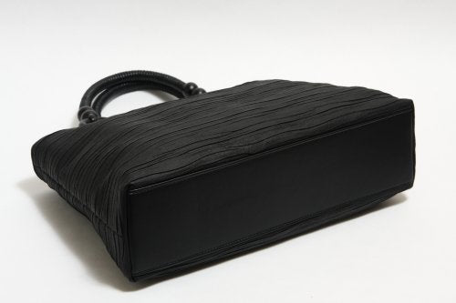 Hasegawa Pleated Processed Kimono Western Style Handbag (Red, Gray, Black) M/S Made in Japan