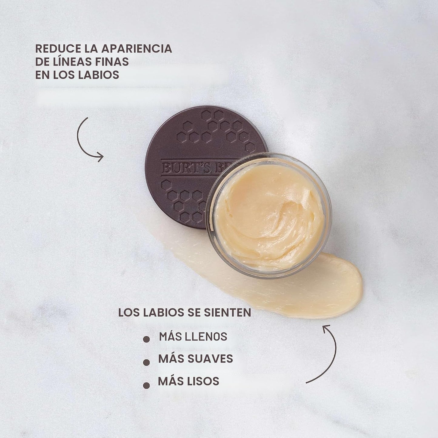 Burt's Bees Tratamiento intensivo de labios original durante la noche, hidratante, restaurador, reduce las líneas finas, vitamina E, aceites de ceramidas, cuidado de labios de origen natural, 0.25