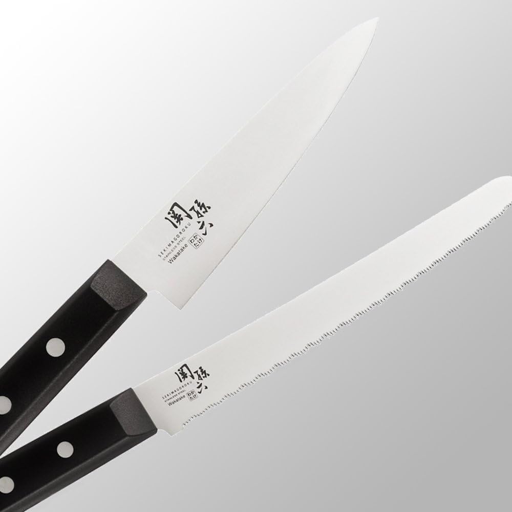 Kai KAI Santoku Knife, Seki Magoroku, Stainless Steel, 6.5 inches (165 mm), Dishwasher Safe, Made in Japan