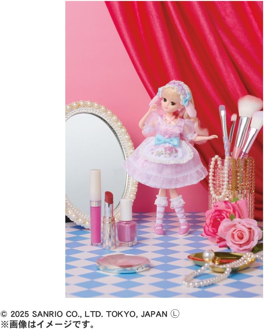 Takara Tomy Licca-chan Doll LD-28 Lovely My Melody Licca-chan Dress-up Pretend Play Toy for Ages 3 and Up