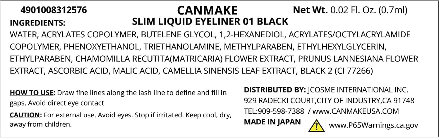 Canmake Slim Liquid Eyeliner 01 Black