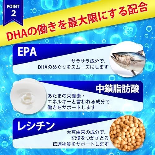 Wakasa Seikatsu DHA EPA Supplement, Wakasa no Hatsukatsu DHA EPA Supplement, 270 mg of DHA, Astaxanthin Blend, 62 Tablets, 1 Month Supply