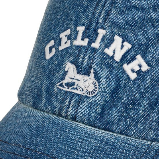 Celine richelieu cap in cotton denim - Image 4