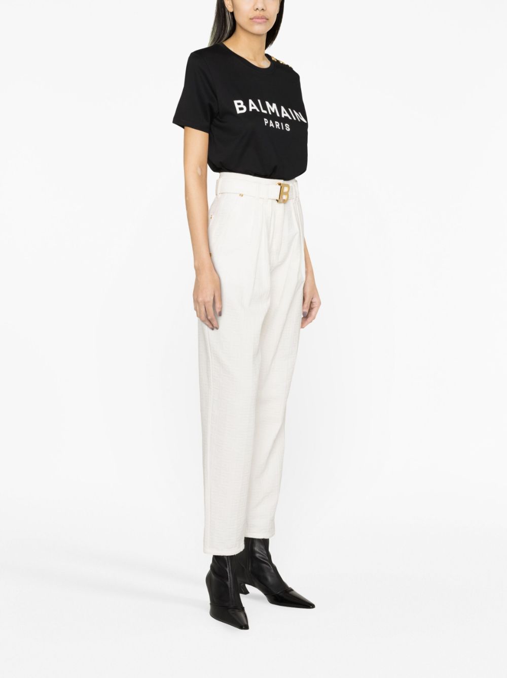 Balmain Paris プリント付きバルマンパリTシャツ - Image 4