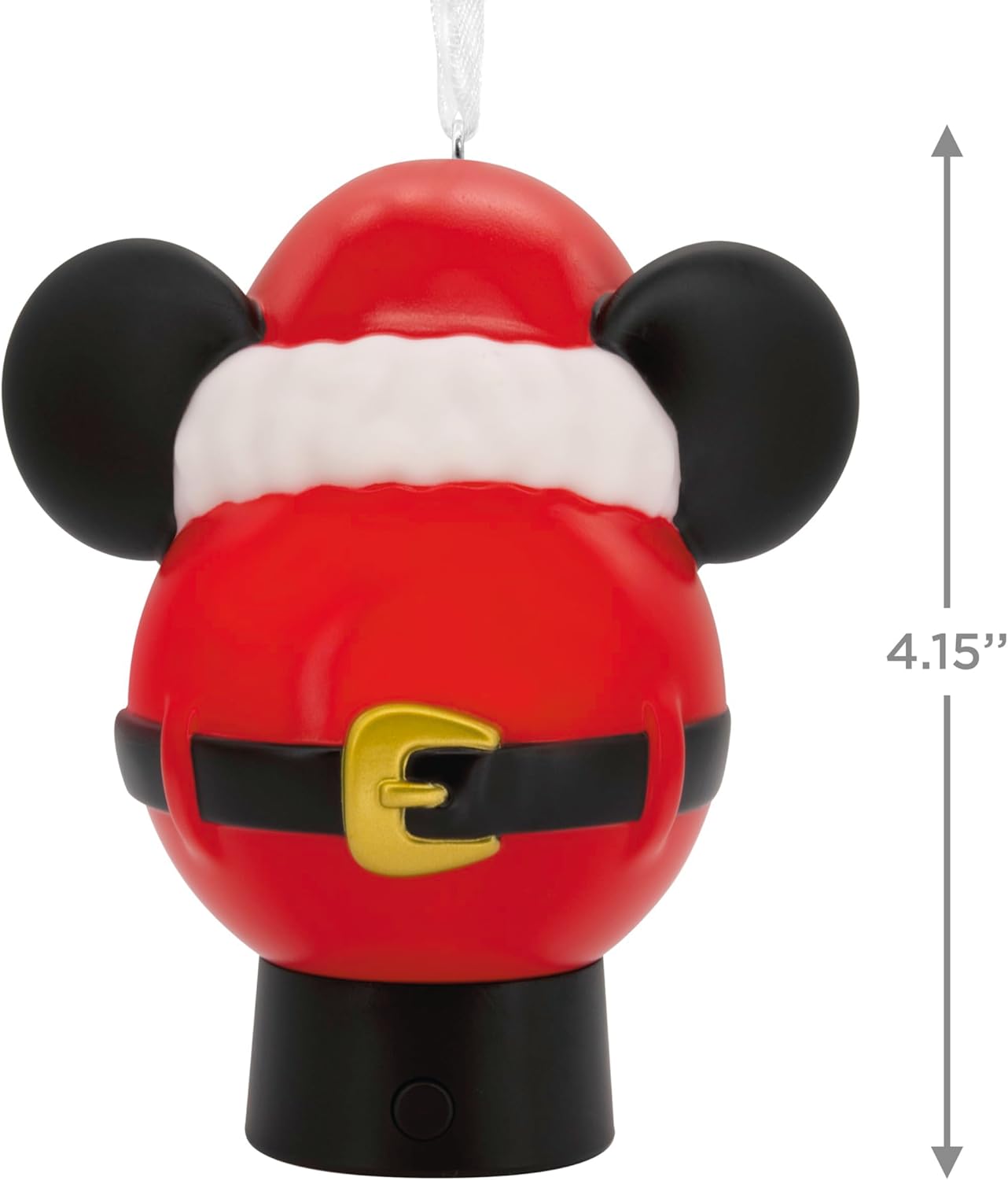 Hallmark Disney Mickey Mouse Icono con Sombrero de Santa Adorno Navideño Colgante con Luz
