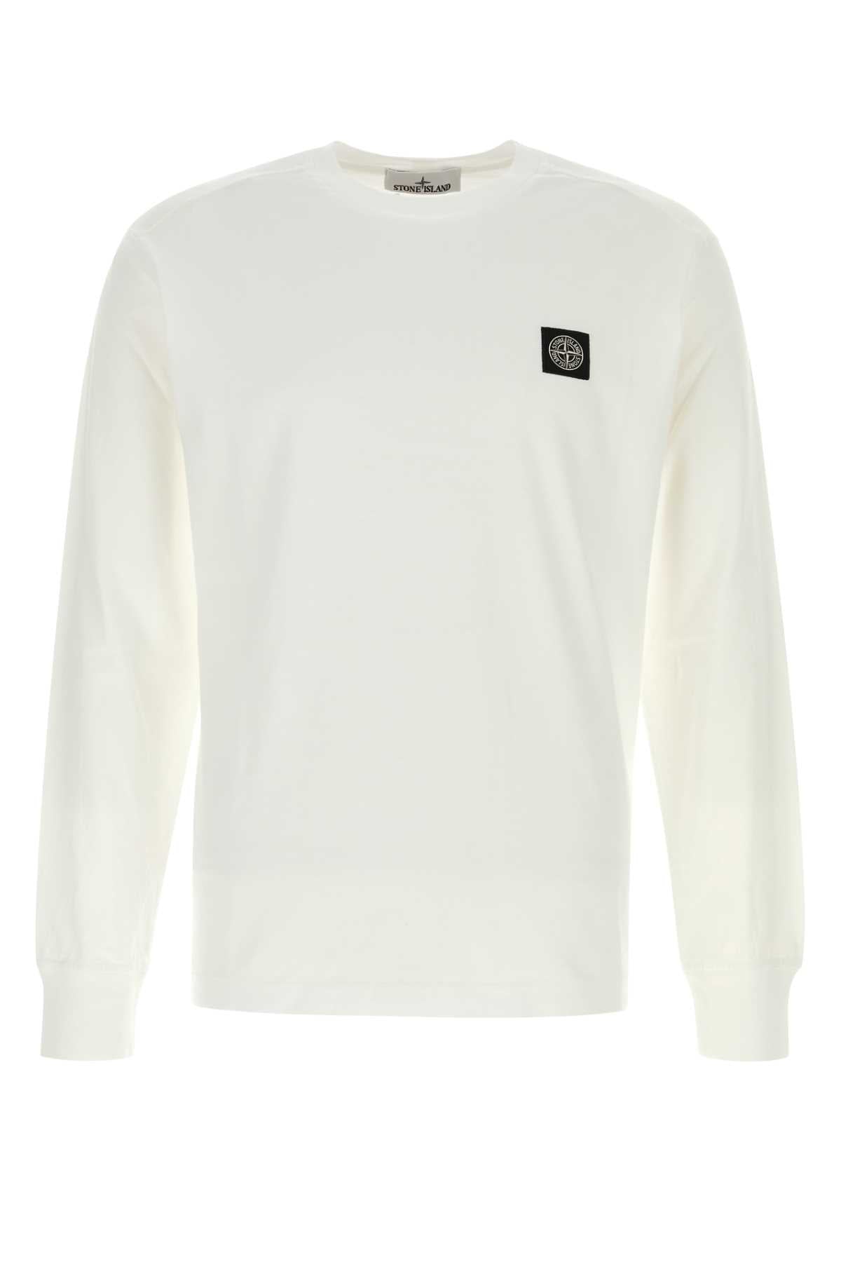Stone Stone Island ホワイト コットン T シャツ - Image 4