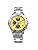Seiko 1/20 Second Chronograph Quartz Wristwatch, Men's Silver, Overseas Model, Silver x Yellow SND409P, Sporty