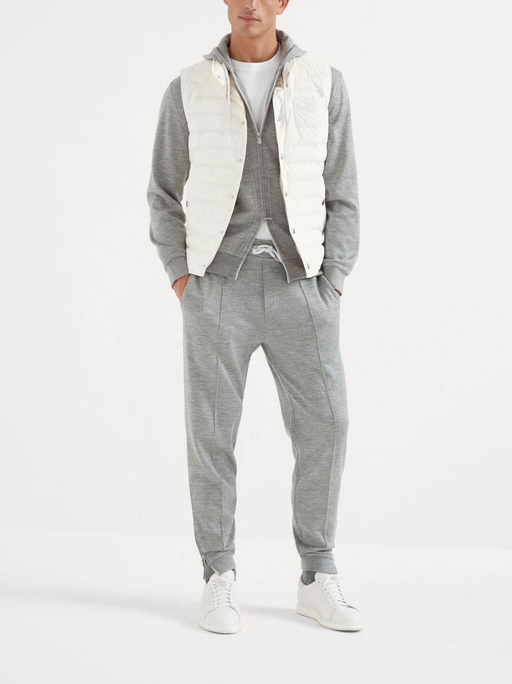 Brunello ブルネロ・クチネリ シルク&カシミア フーディ - Image 4