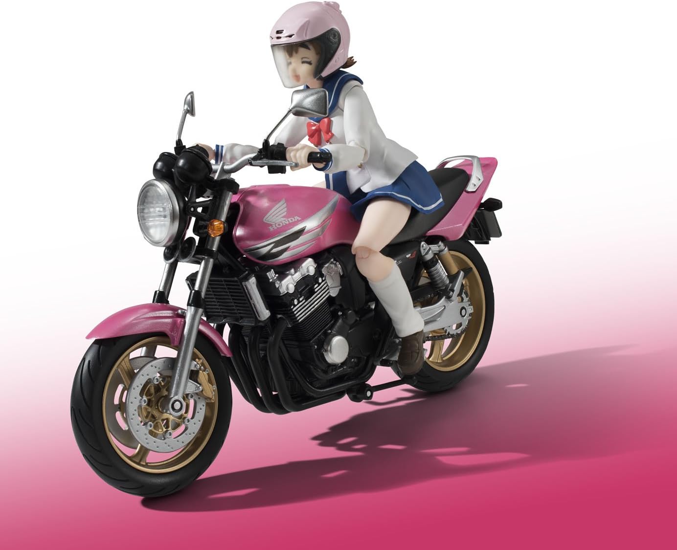 TAMASHII NATIONS S.H.フィギュアーツ ばくおん!! 佐倉羽音(制服)&CB400 SUPER FOUR 約135mm PVC&ABS製 塗装済み可動フィギュア