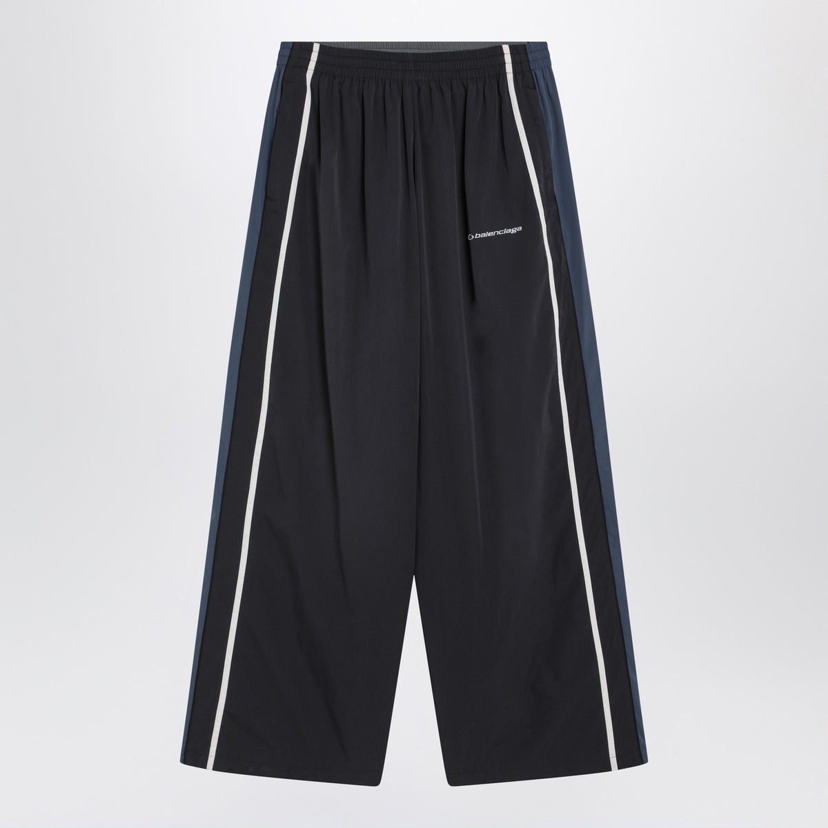 Balenciaga バレンシアガブラック/ネイビーブルー/グレーフェードエフェクト50/50トラックスーツのズボン - Image 4