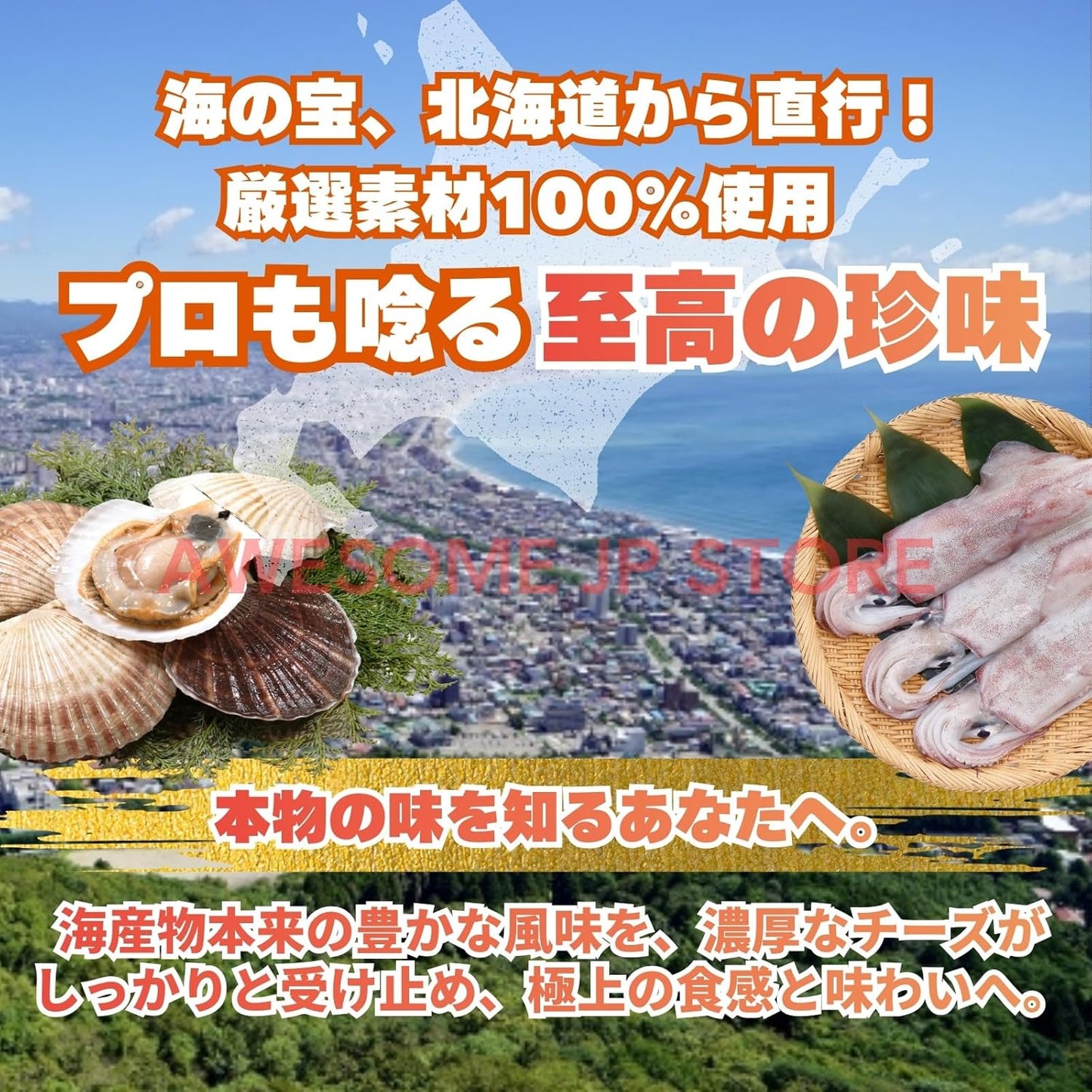 Hokkaido Snacks, Delicious Sake Snacks, Premium Snacks, Popular Souvenir, Individually Packaged, Room Temperature (1 piece, squid)