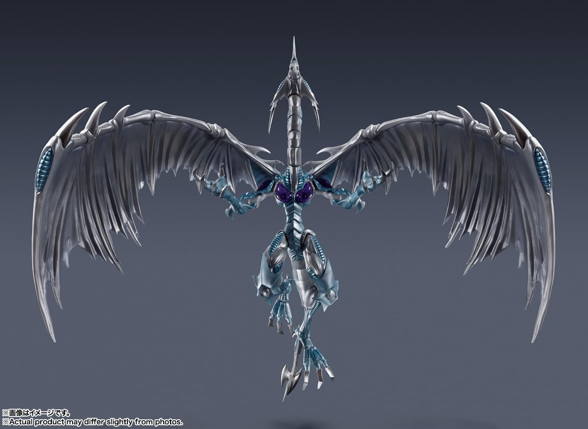 TAMASHII NATIONS S.H. Monster Arts Yu-Gi-Oh! 5D's Stardust Dragon, Approx. 20.9 inches (530 mm), PVC & ABS Pre-painted Action Figure