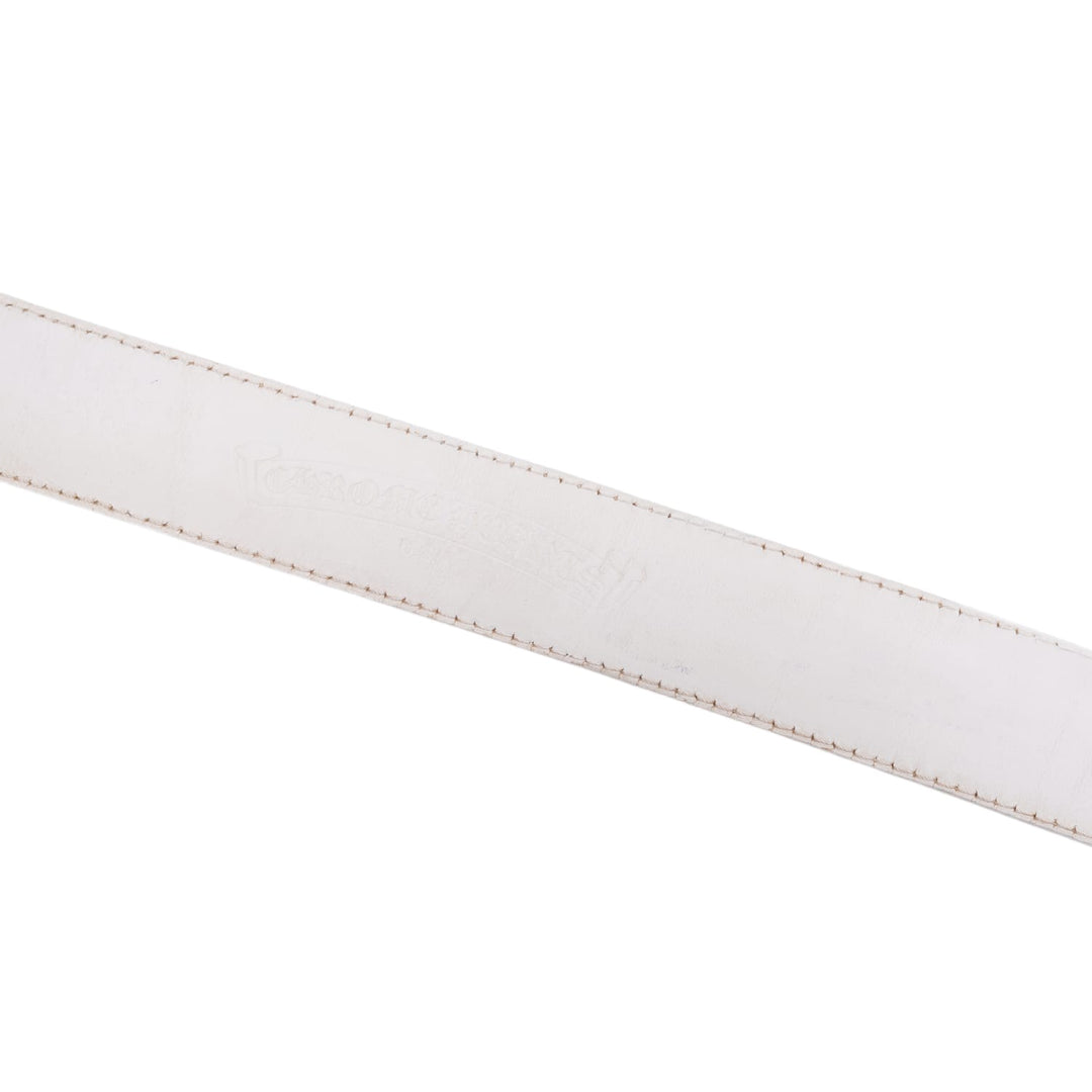 CHROME HEARTS 'WHITE' LEATHER BELT STRAP
