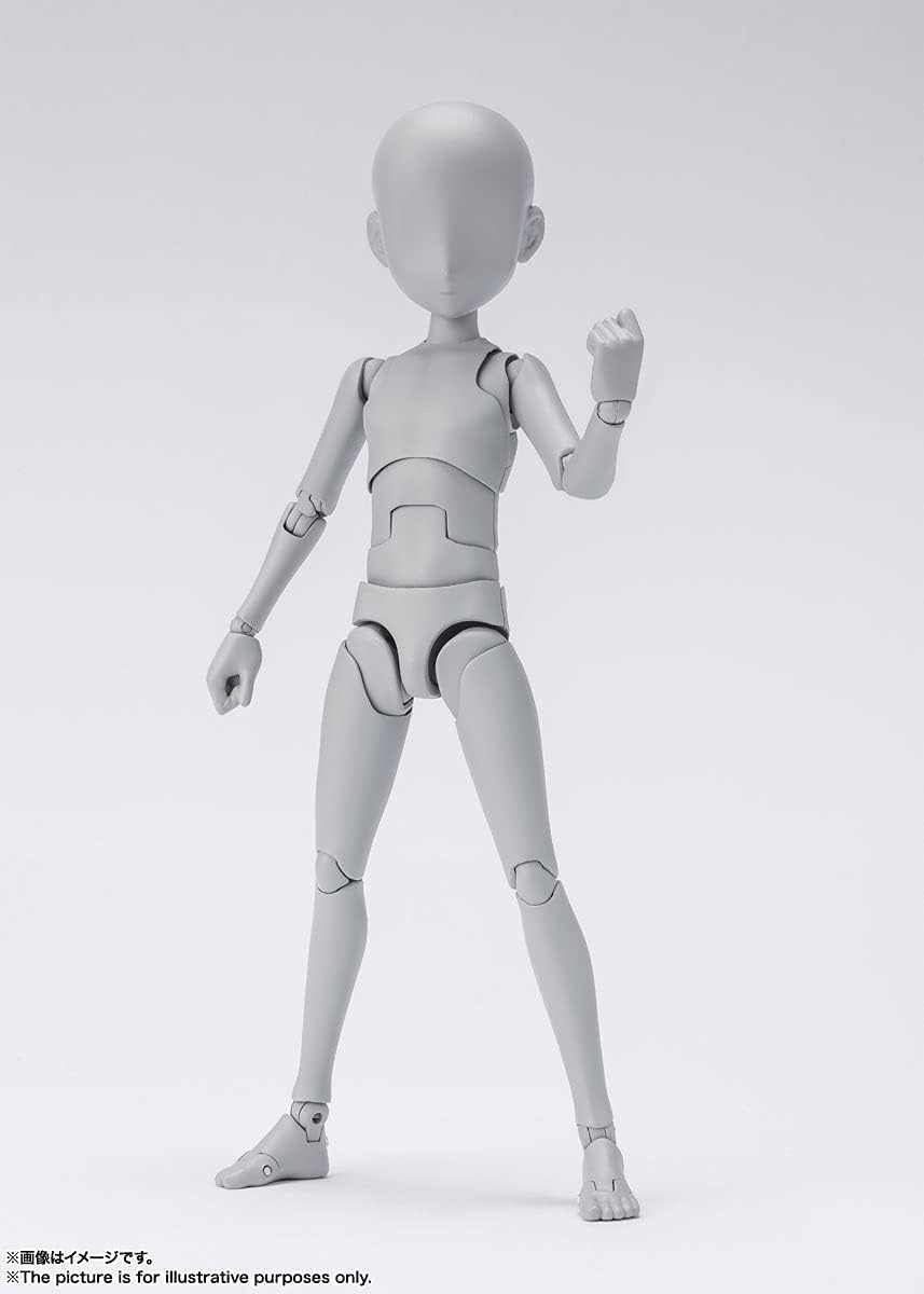 Bandai Spirits S.H. Figuarts BAS62102 Body Kun - Ken Sugimori Edition DX Set (Gray Color Ver.) Approx. 5.1 inches (130 mm), PVC & ABS Action Figure