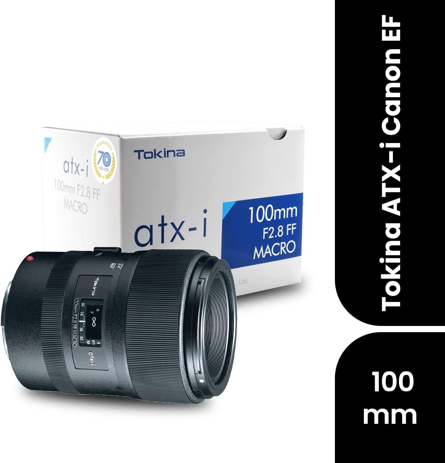 Tokina Macro Lens atx-i 100mm F2.8 FF MACRO Canon EF Mount Full Size 634455