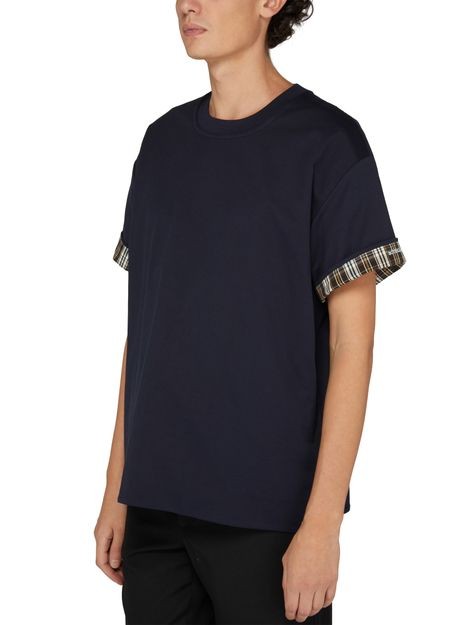 BOTTEGA VENETA ダブルレイヤー ストライプ入り コットン Tシャツ - Image 4