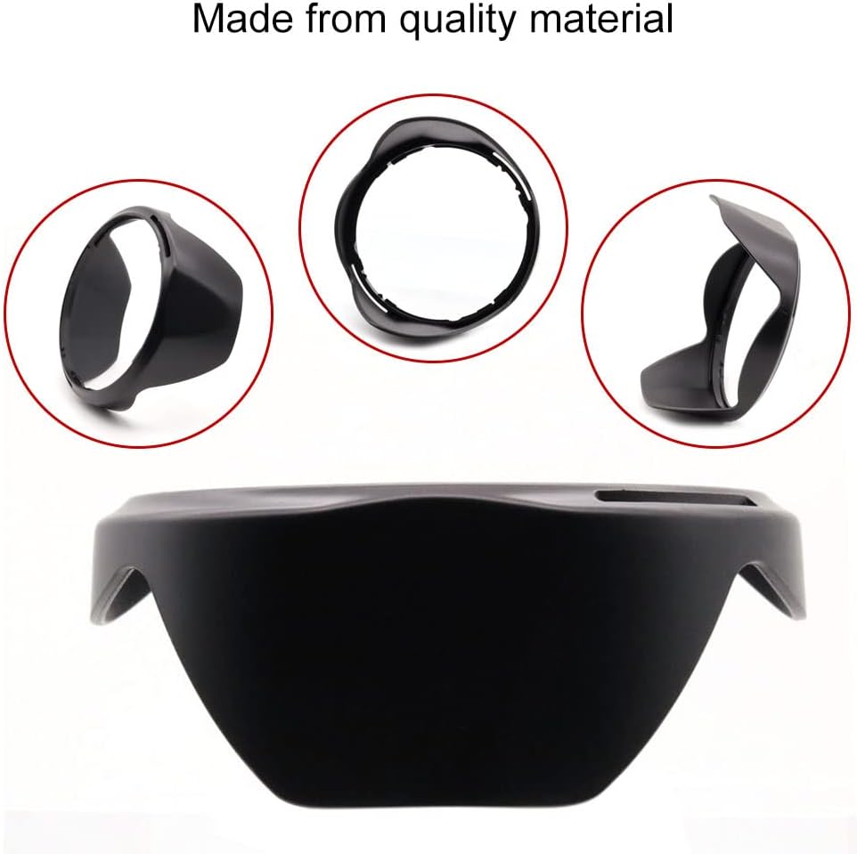 Toileum EW-60C II Lens Hood (For Canon EF-S 18-55mm f/3.5-5.6 Lens for Canon EF 28-80mm f/3.5-5.6 V USM Lens for Canon EF 28-90mm f/4-5.6 II USM Lens) ew-60c II Bayonet Lens Hood lens shade