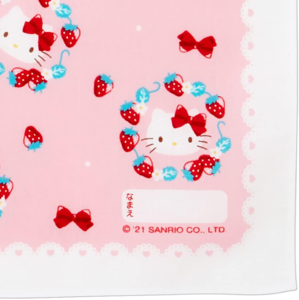 Sanrio 381306 Hello Kitty Handkerchief (Strawberry)