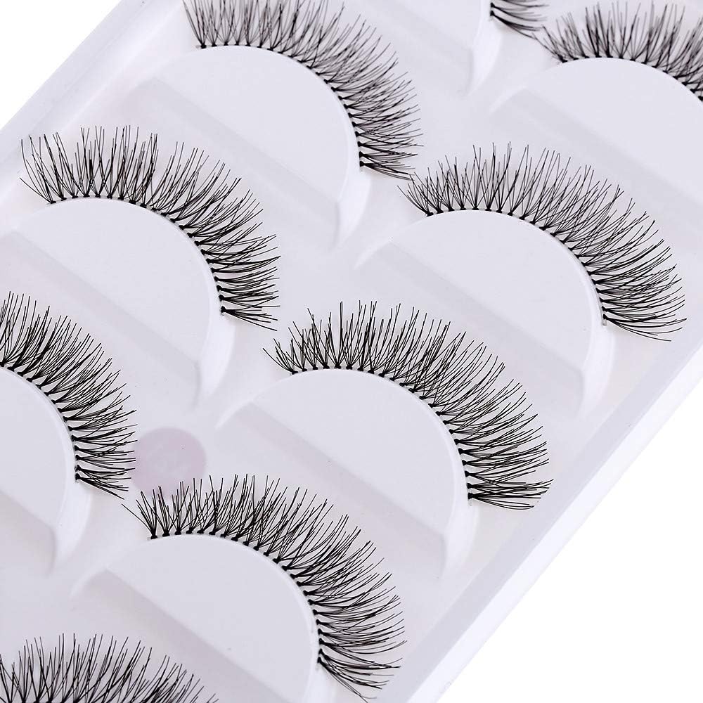 5 Pairs Natural Sparse Cross Eye Eyelash Extensions Makeup Long False Eyelashes