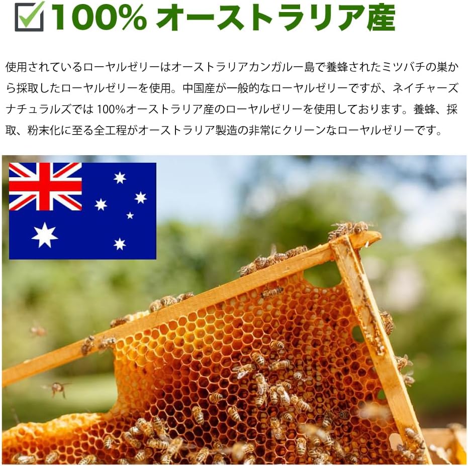 Royal Jelly (100% Australian Freeze Dried Royal Jelly Powder), Contains 1,050 mg, 6% Descentic Acid, GMP Certified, Softgel Capsules (180 Tablets (Bottle))