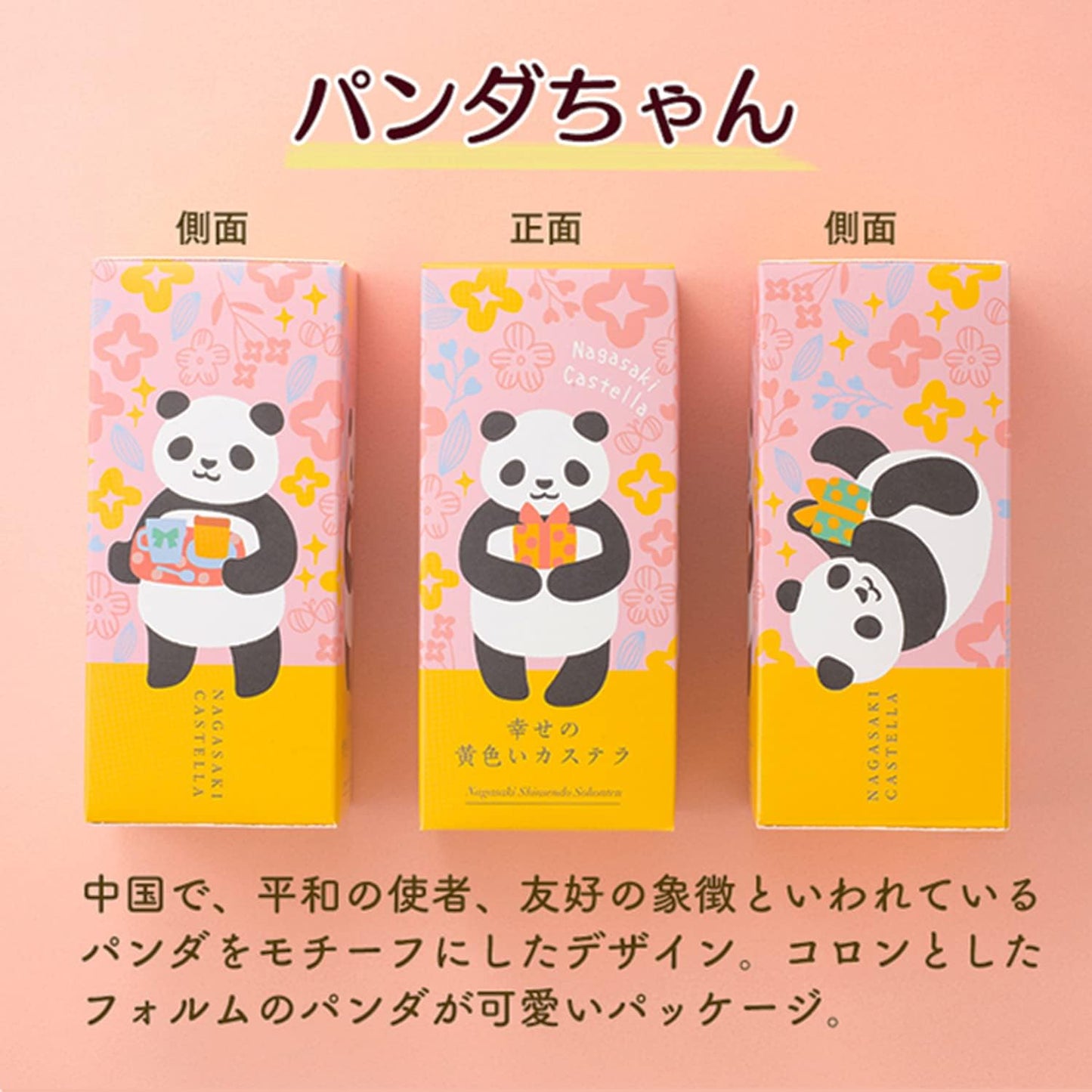 Nagasaki Shinsendo Move Greetings Gift Small Gift Candy Castella 10 Piece Souvenir T300 x 10 Cute Stylish Panda