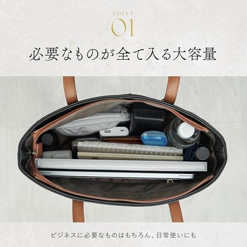 GLEVIO Men's A4 Business Bag, Tote Bag, Made by Leading Bagsmen, Black