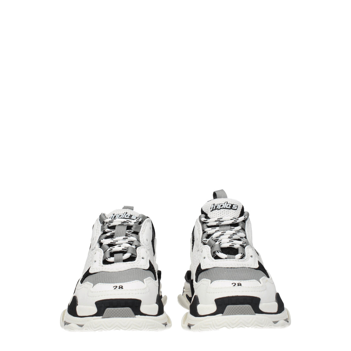 Balenciaga バレンシアガギフトのアイデアスニーカーキッズマンファブリックホワイト/ブラック - Image 4