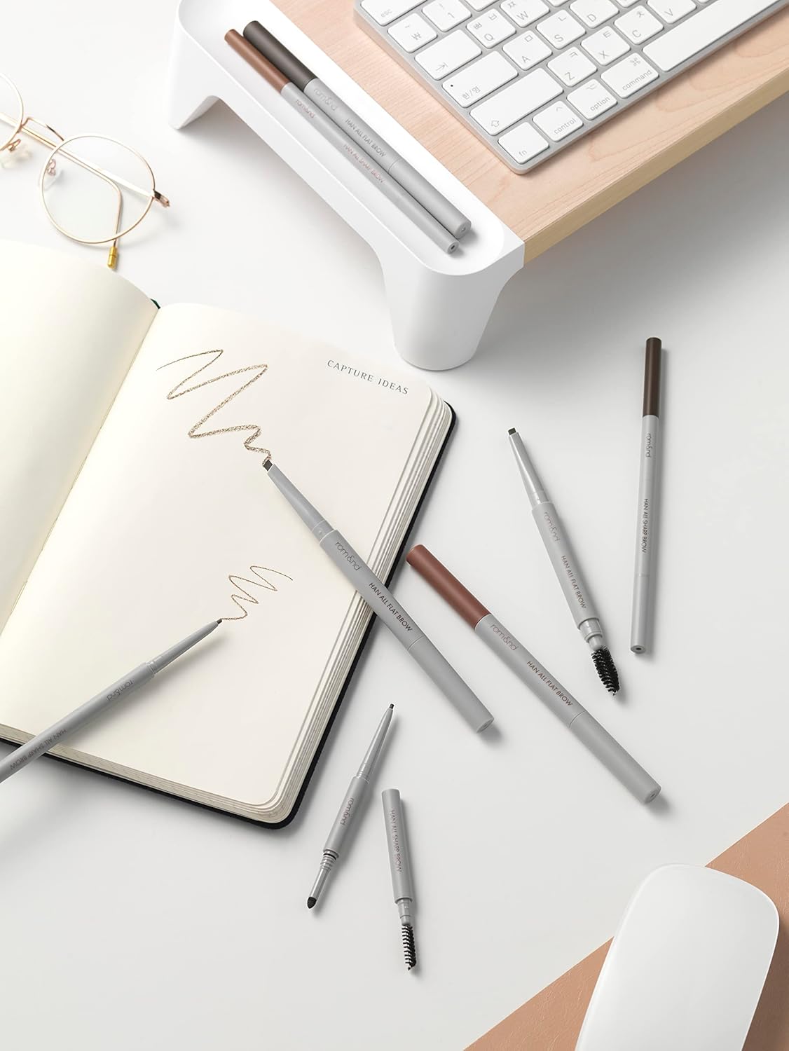 rom&nd Han All Flat Brow, w1, Gentle Brown