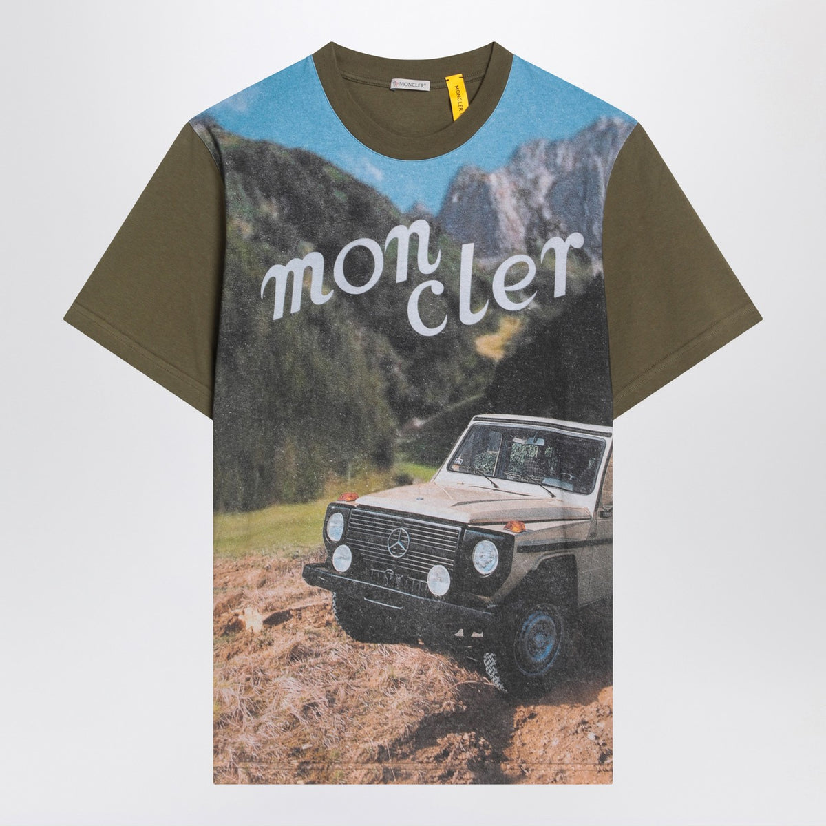 Moncler モンクラーxメルセデスベンツbyニゴグリーンプリントコットンTシャツ - Image 4
