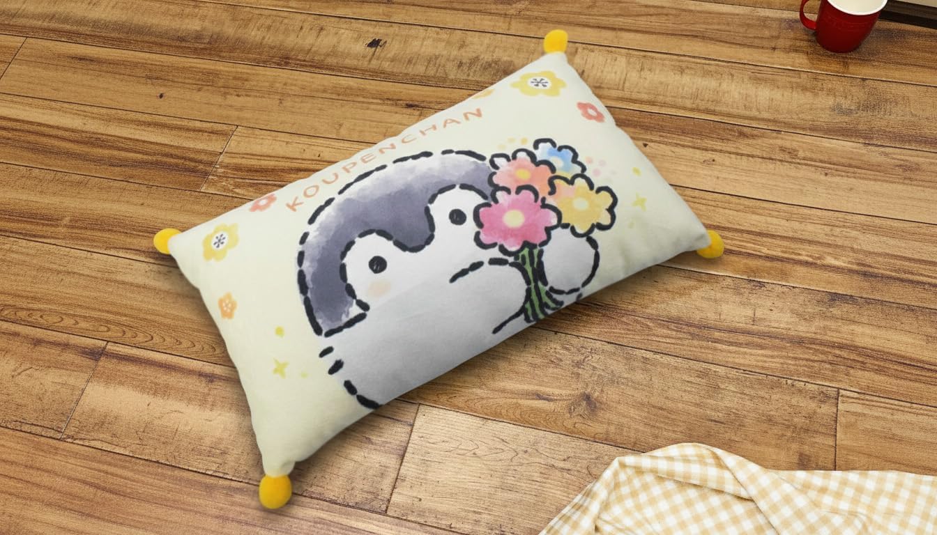 MORIPiLO 432040 Kopen-chan Mini Cushion (Toss Pillow), 9.8 x 15.7 inches (25 x 40 cm), Cute, Character Goods, Toss Cushion, Nap Pillow, Present, Yellow