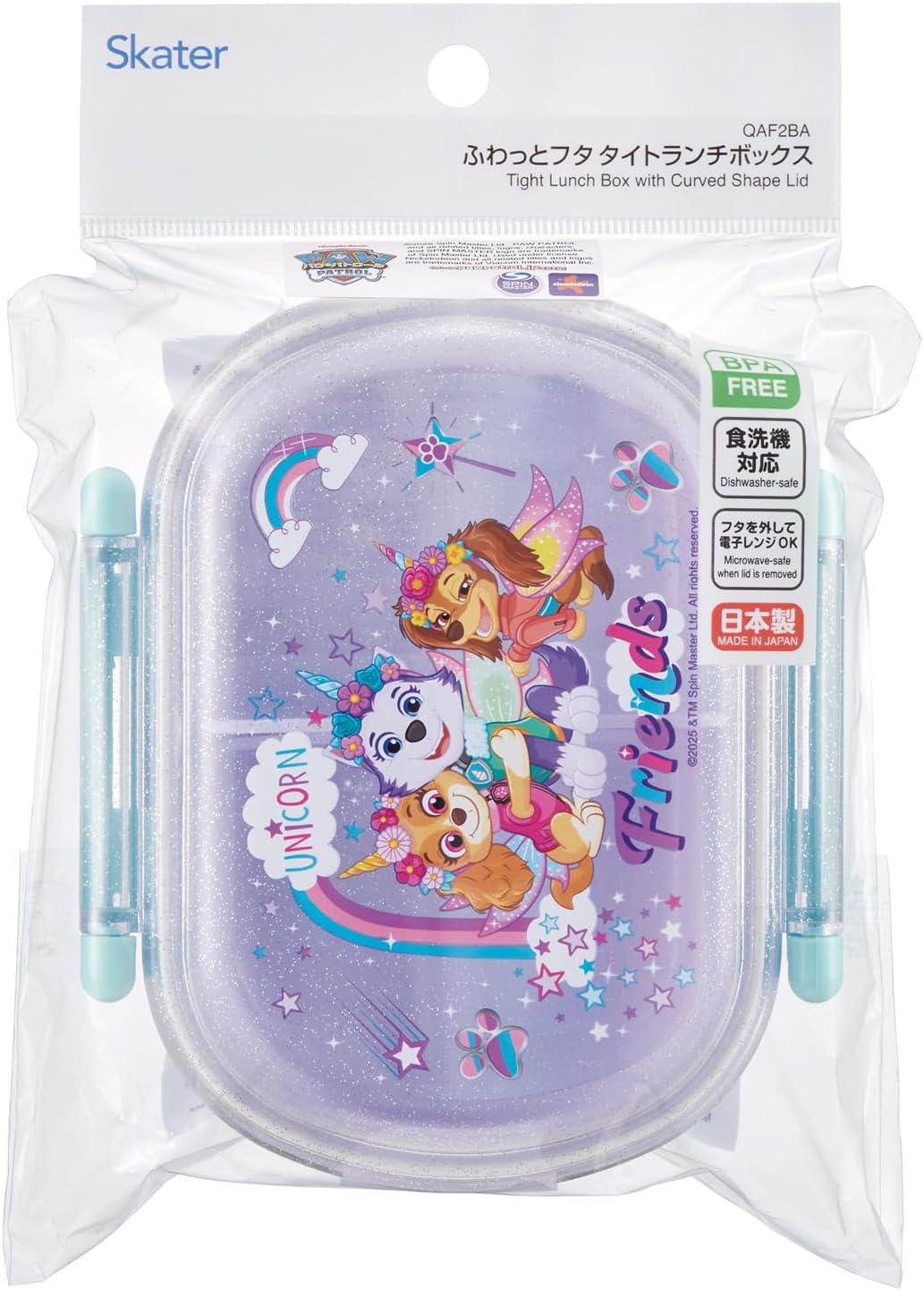 Skater Kids' Lunch Box 360ml Made in Japan Paw Patrol Unicorn for Girls QAF2BA-A