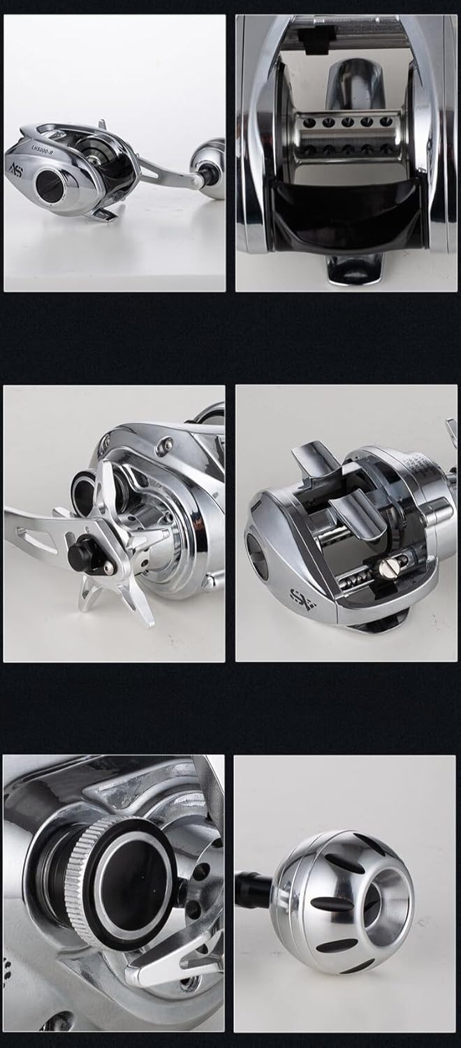 ベイトリール 遠投 フィッシング リール 両軸リール 釣り 右ハンドル 左ハンドル 大物 ドラグ力10KG 8+1 海釣り 川釣り 湖釣り 防波堤 渓流釣り [並行輸入品]