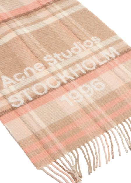 ACNE STUDIOS Check logo scarf - Image 4