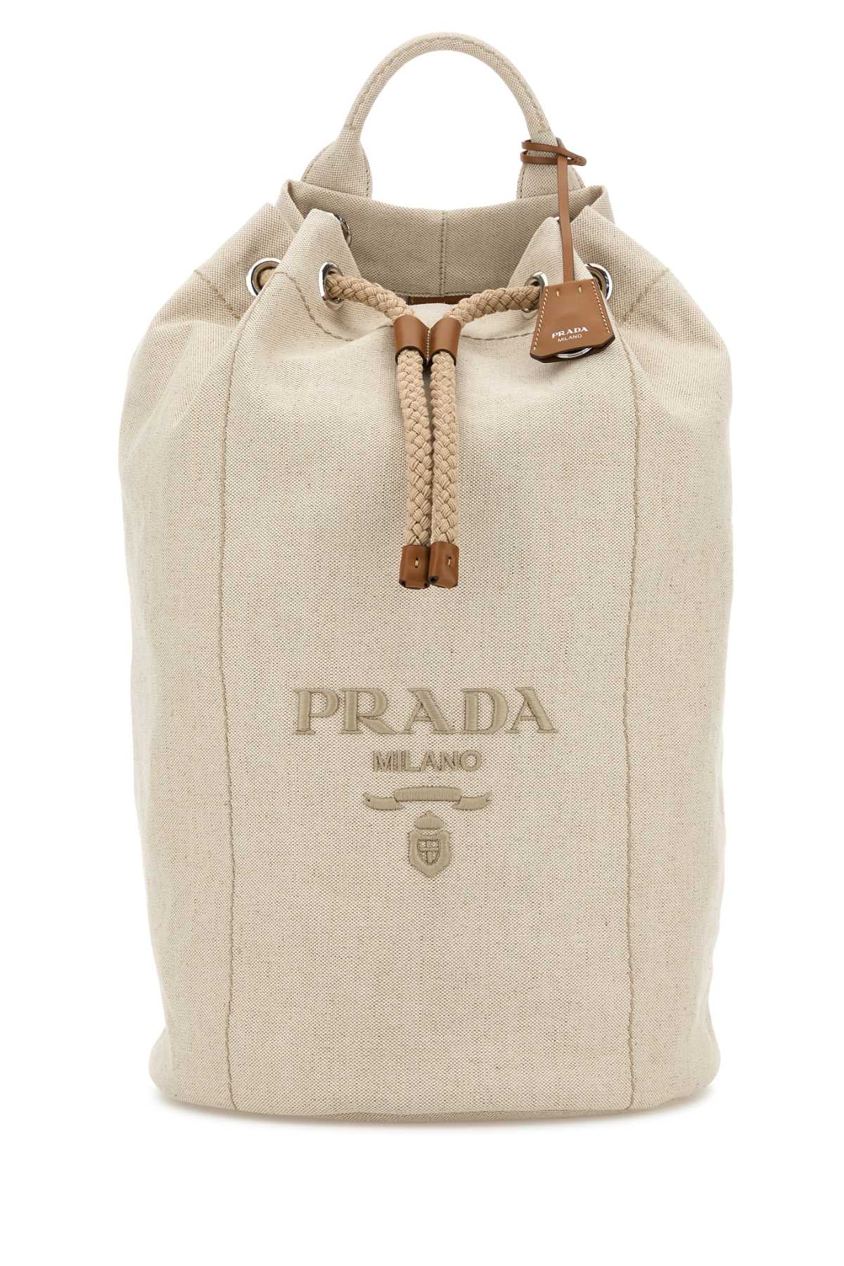 Prada プラダ サンド キャンバス バックパック - Image 4