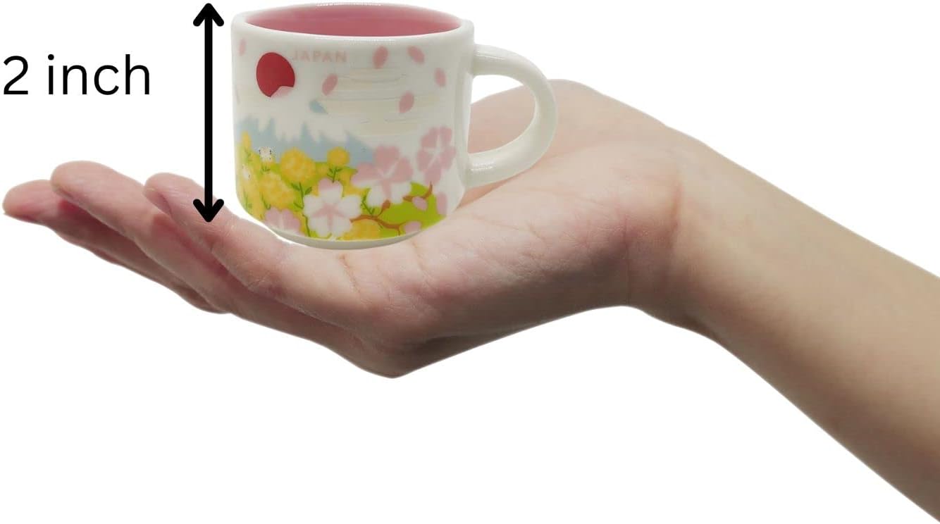 Starbucks Staba You Are Here Collection Mug Japan Spring 2.0 fl oz (59 ml), Japanese Exclusive, Local Cup, Japanese Style, Sakura, Japanese Flowers, Mt. Fuji Koinobori, Daruma, Sushi, Pottery, Coffee