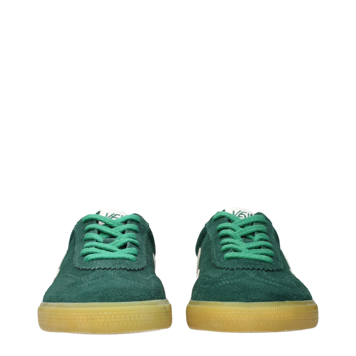 Veja Veja スニーカー メンズ スエード グリーン/ライト ベージュ - Image 4