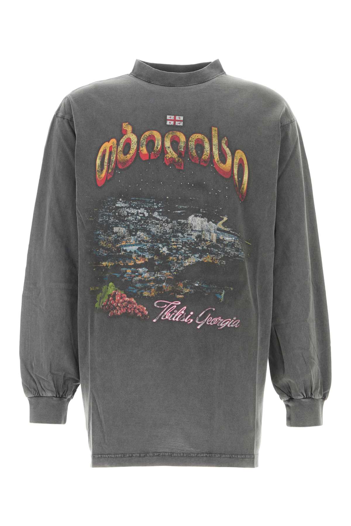 Balenciaga Balenciaga Charcoal CottonESTIZESIZE TBILISI Tシャツ - Image 4