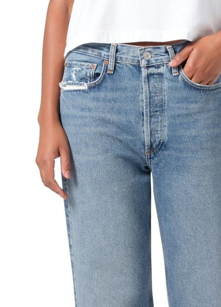 AGOLDE 90's ルーズフィット クロップドストレートジーンズ - Image 4