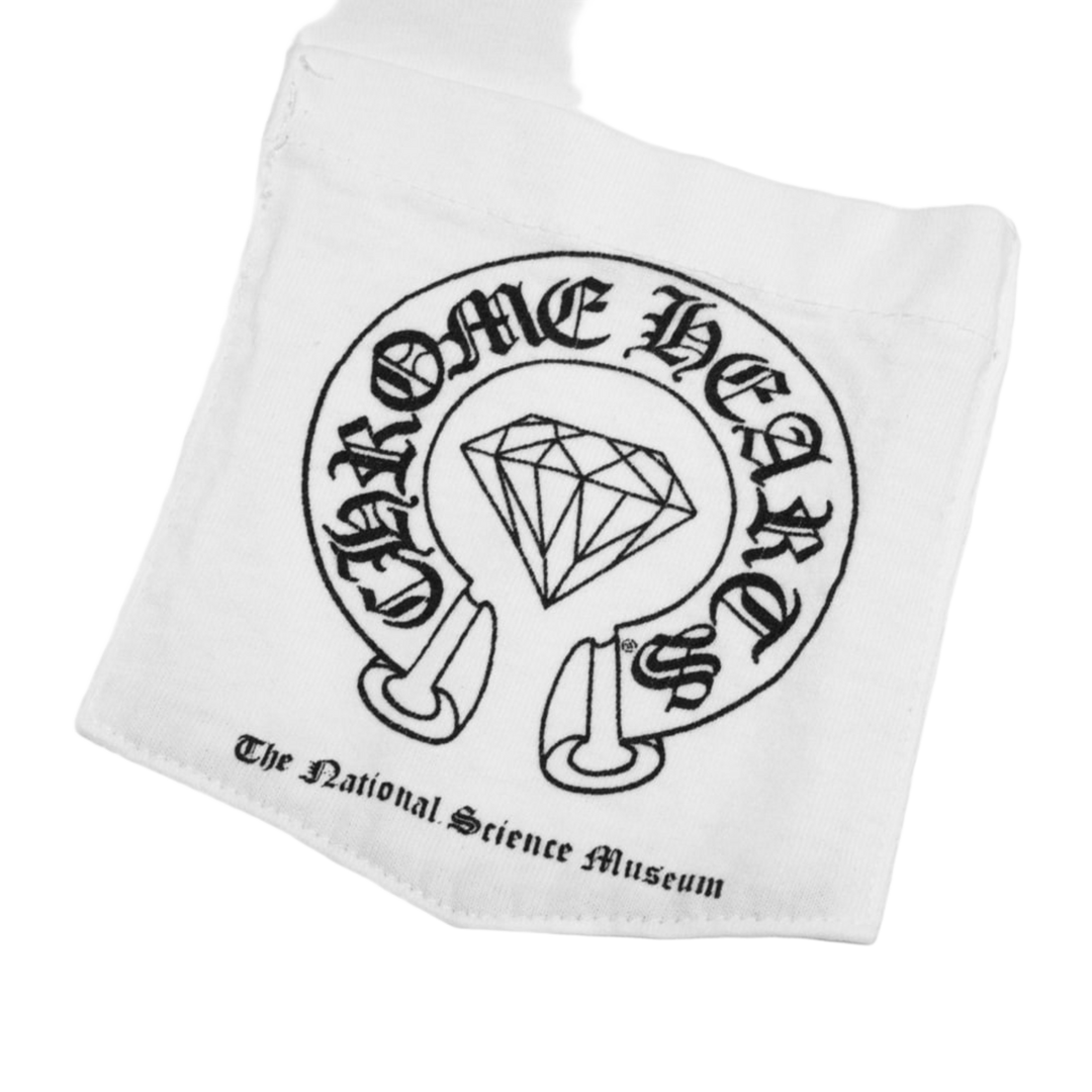 CHROME HEARTS 'DIAMOND THE NATIONAL SCIENCE MUSEUM' WHITE LONGSLEEVE