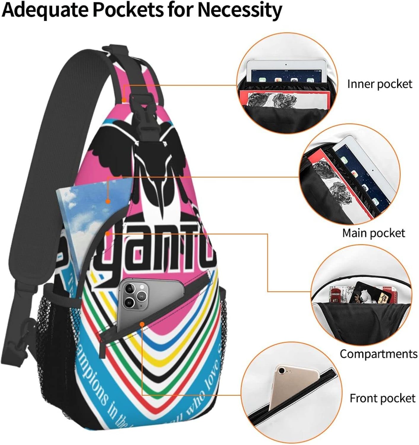 Sagan Tosu Shoulder Bag, Large Capacity, Shoulder Bag, Crossbody Bag, Work Commute, School, Travel, Events, Anime, Moe Goods, Multifunctional, Lightweight, Unisex, Gift, Sports School Bag, Backpack