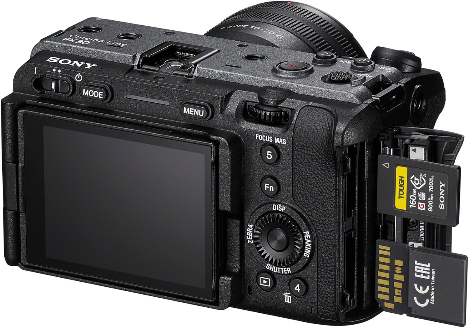 Sony FX30 デジタルシネマカメラ FE 24-70mm f/2.8 GM II レンズバンドル バックパック付き (2パック) バッテリー、メモリーカード、ソフトウェア4個、カードリーダー付き