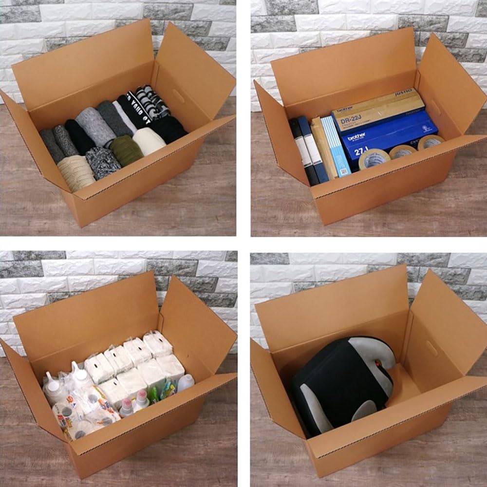 dE1-HT-15 Cardboard, 140 Size, Set of 15, Includes Handle Holes, Cardboard, Moving, Courier, 140 Size, 2 Folding Delivery, Made in Japan