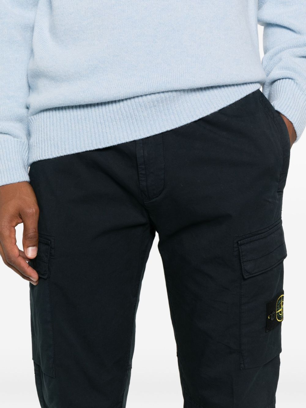 Stone Stone Island Cotton Cargo Trousers - Image 4