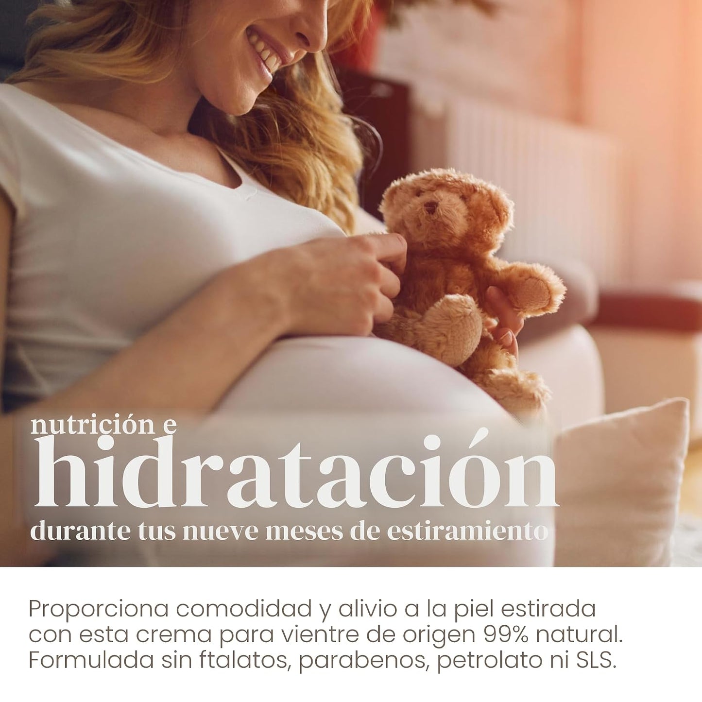 Crema Burt's Bees Mama Belly para el cuidado de la piel, loción de embarazo con manteca de karité y vitamina E, 99% natural, 6.5 onzas
