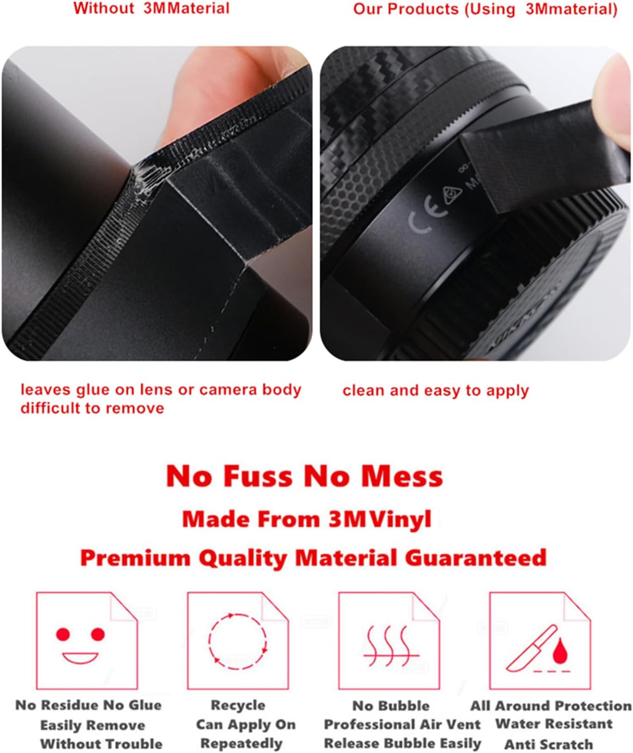 Skin Lens Camera Accessories Vinyl Wrap Body Protective Film Sticker Protector Decal Canon RF 24-105mm F4 L fits US M 24-105 4 (Snow Camouflage)