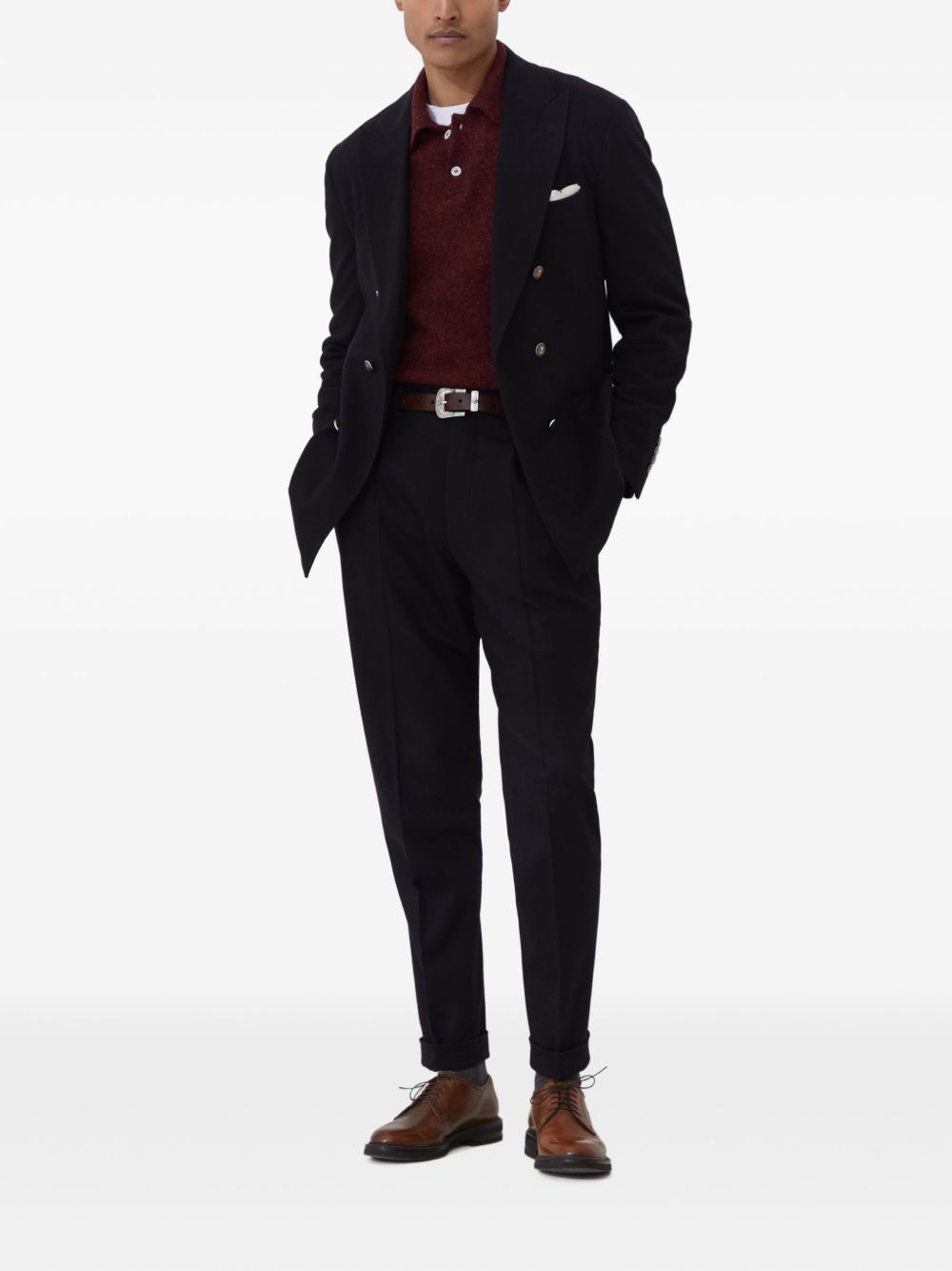 Brunello Brunello Cucinelliウールポロシャツ - Image 4