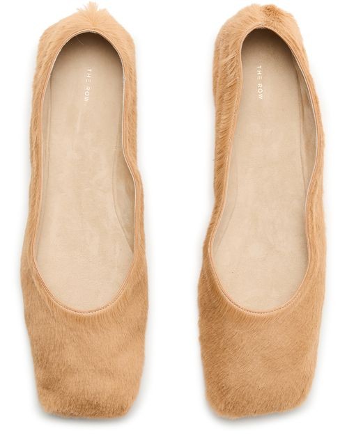 THE ROW Square ballet flat in pony - Image 4